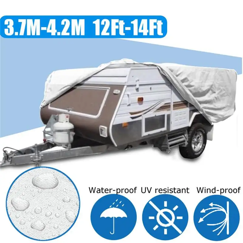 

Dustproof Cover Trailer truck car Anti-UV Waterproof Sun Rain Outdoor Camping Campervan Protector 4.2x 2.2x 1.35m