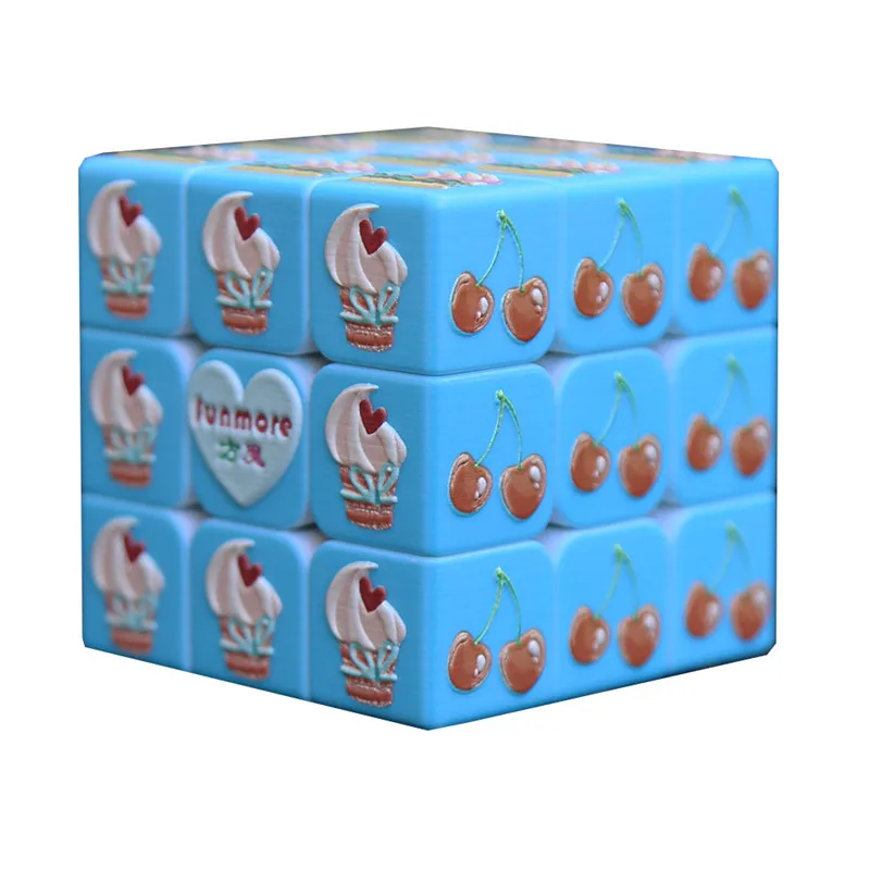 LeFun 3x3x3 специальный шаблон волшебный куб безопасный АБС-пластик быстрый ультра-Гладкий 3x3 скоростной Твист Головоломка Куб Детская игрушка подарок