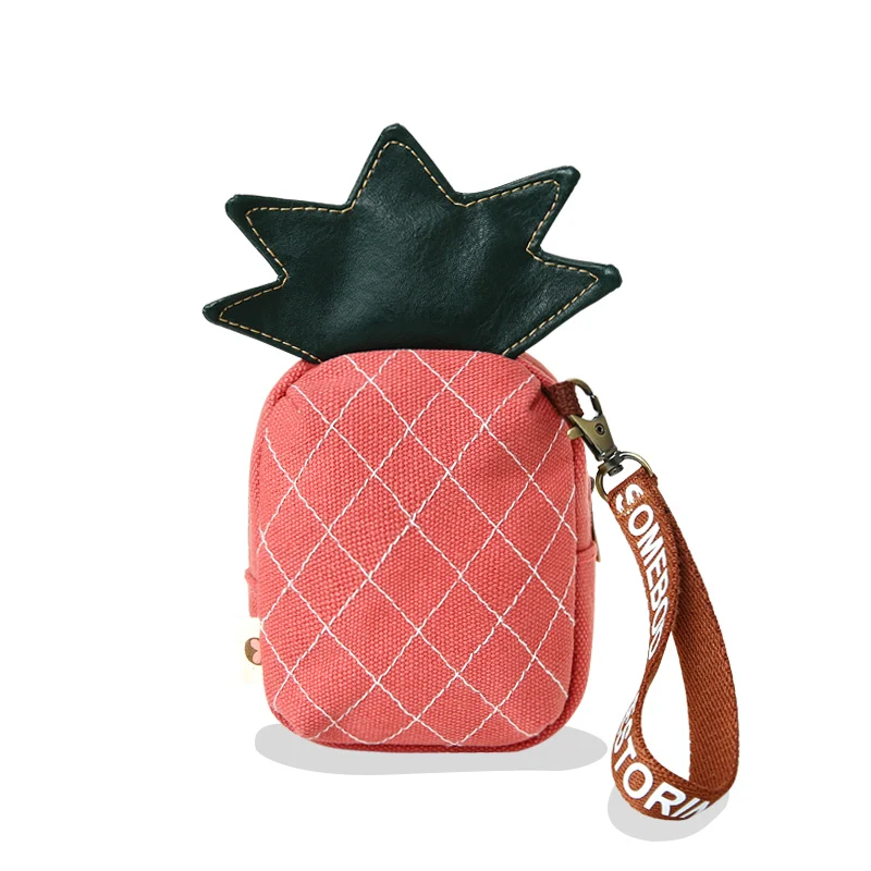  Kawaii Food Fruit Shaped Pencil Case Strawberry Pineapple Lipstick Bag Pen Storage Bag Cosmetic Coi