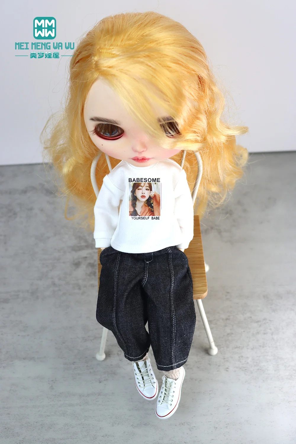 

Одежда для куклы подходит для Blyth Azone OB22 OB24 аксессуары для кукол Модный свитшот белый черный серый розовый