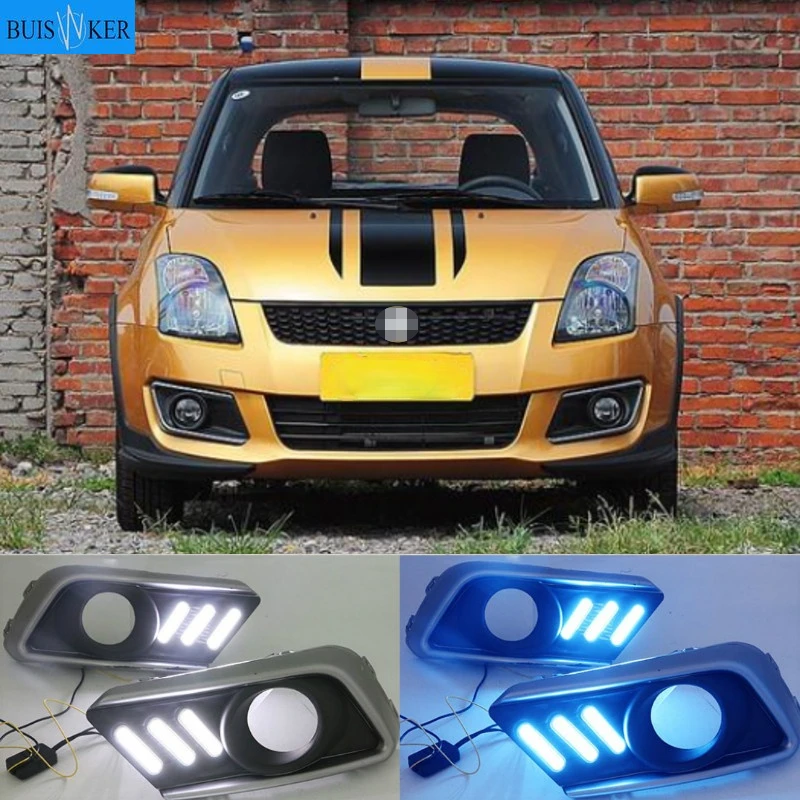 

1Pair DRL For Suzuki Swift 2013-2016 Car LED Driving Daytime Running Lights White car styling fog lamp cover