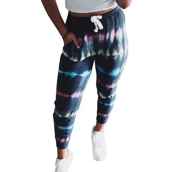 

Tie Dye Sweatpants Women Elastic High Waist Baggy Pants Hip Hop Casual Loose Pants Lady Fashion Pink Trousers Jogging pants
