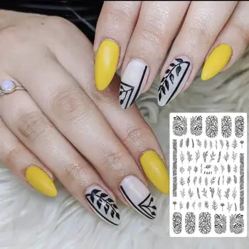 

F-641 SERIES colorful flower CA-490-496-498 3d nail art stickers decal template diy nail tool decorations