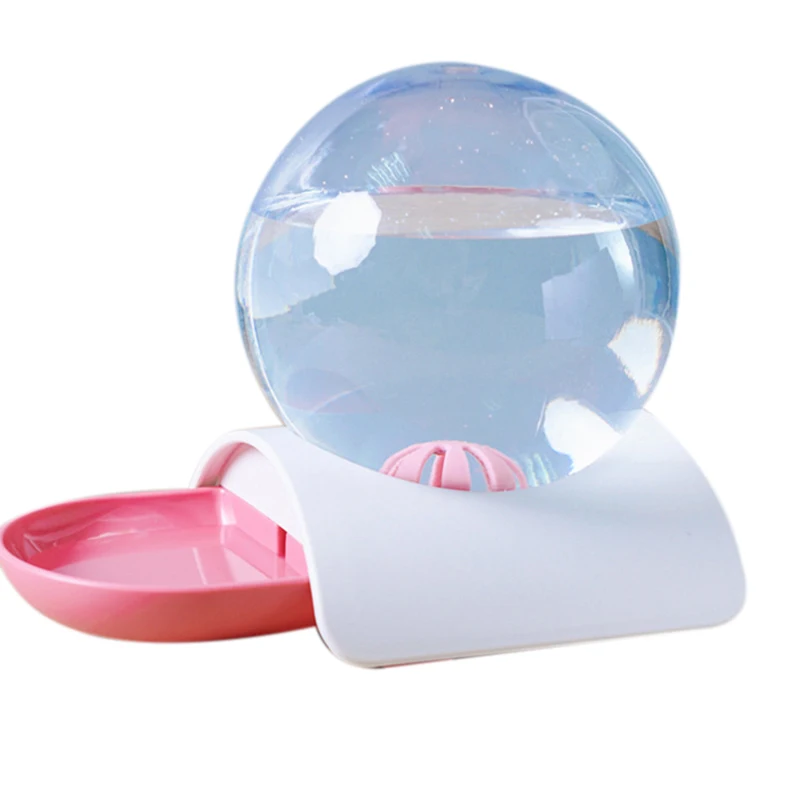Pink HHO-Bubble автоматический кошачий фонтан для домашних животных, диспенсер для воды, большая чаша для питья кошек, 2.8л, без электричества - Цвет: Pink