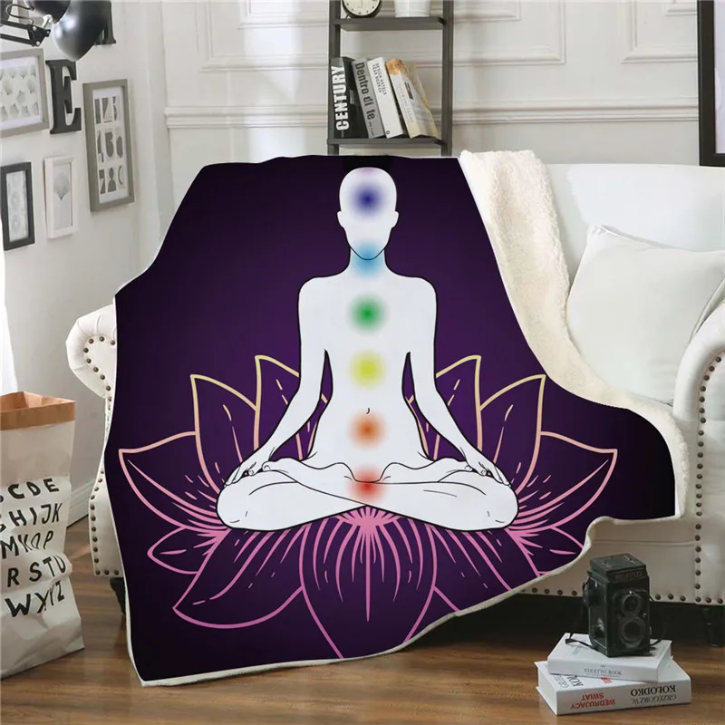 SOFTBATFY Chakra флисовый плед диван-кровать одеяло s Прямая поставка