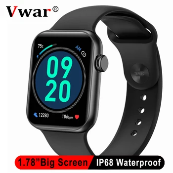 

2020 Vwar Max Smart Watch 1.78in Touch Screen Men Women IP68 Waterproof Bluetooth Heart Rate Monitoring Sport IWO Fitness Watch
