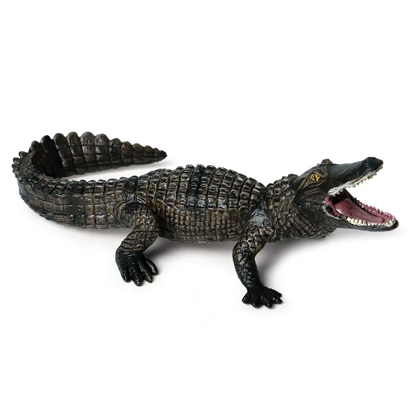 Children's Simulation wild animal model red crocodile Nile crocodile amphibian crocodile model toy Collecting gifts Toy model