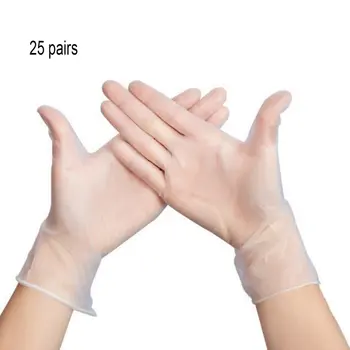 

50 Pieces/Box Disposable Pvc Gloves Transparent Powder-Free Food Processing Protective Gloves