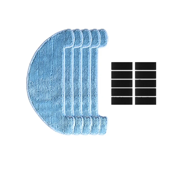 5mop cloth 10paste A9S робот пылесос бак для воды Швабра Ткань для ilife A9S роботизированные Запчасти для пылесоса аксессуары Новинка - Цвет: 5mop cloth 10paste