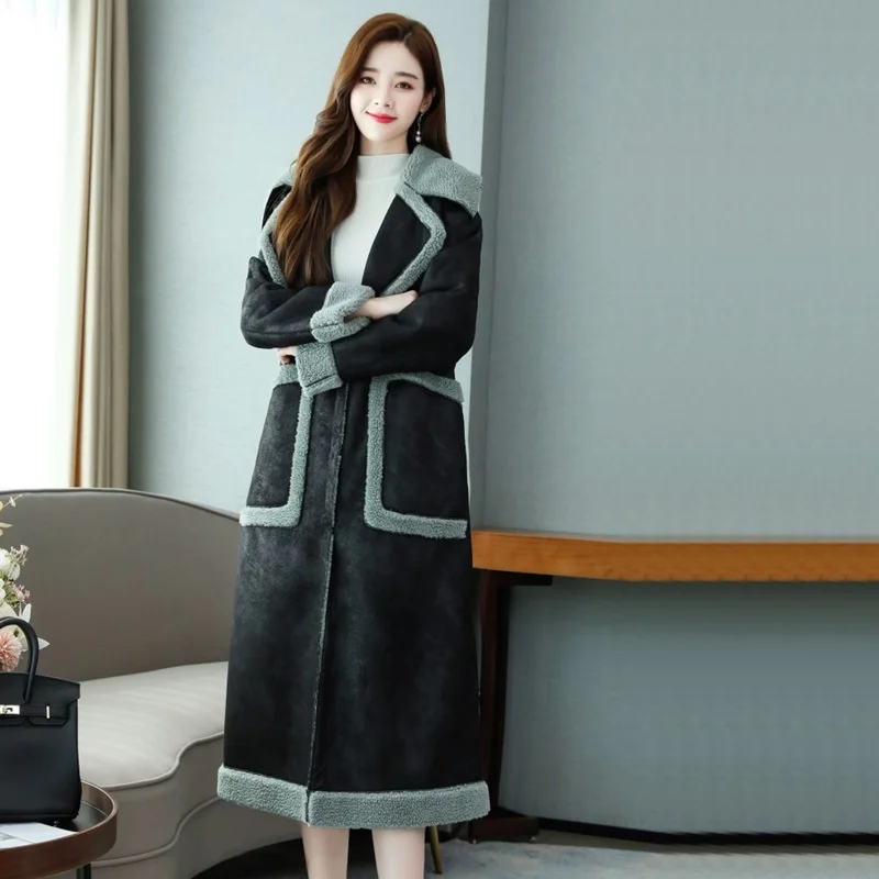 Fashion Elegant Koreaanse Suede Lammeren Wol Vrouwen Winter Jas Parka Feminina Dikke Maxi Jas Vrouwen Katoen Winter Jassen AA5233 Fashion Elegant Koreaanse Suede Lammeren Wol Vrouwen Winter Jas Parka Feminina Dikke Maxi Jas Vrouwen Katoen Winter Jassen AA5233
