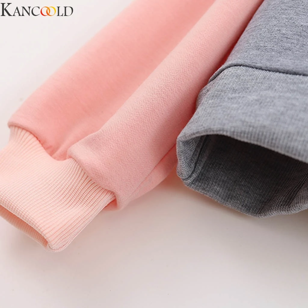 KANCOOLD размера плюс толстовка с круглым вырезом Женская модная буквенным принтом