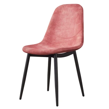 

Nordic dining chair modern minimalist home restaurant coffee leisure back stool flannel creative net red ins chair