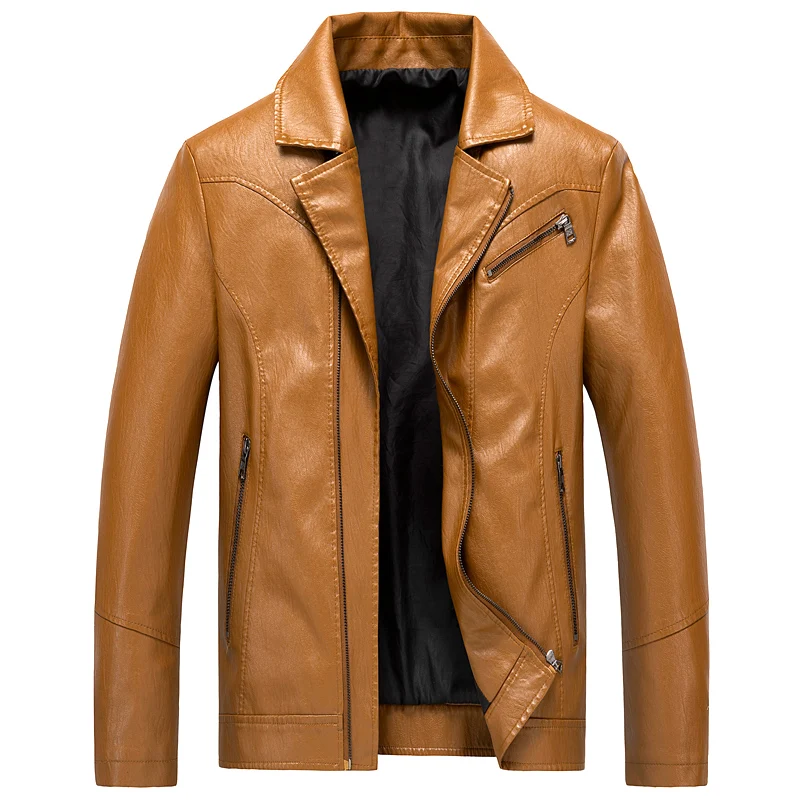 FGKKS модные кожаные куртки мужской на зиму и осень мужская повседневная приталенная мотоциклетная куртка из искусственной кожи мужские куртки высокого качества из искусственной кожи пальто