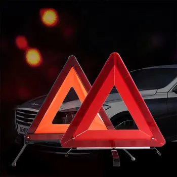 

Car Stop Sign Tripod Road Flasher Triangle Emergency Warning Sign Foldable Reflective Safety Roadside Lighting Triangular Warn