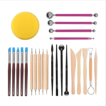 

24 Pieces Set Of Clay Tools Set Clay Sculpting Tools Set Ball Stylus Embossing Pottery & Ceramics Tools Diy Arts Crafts Lines Ca