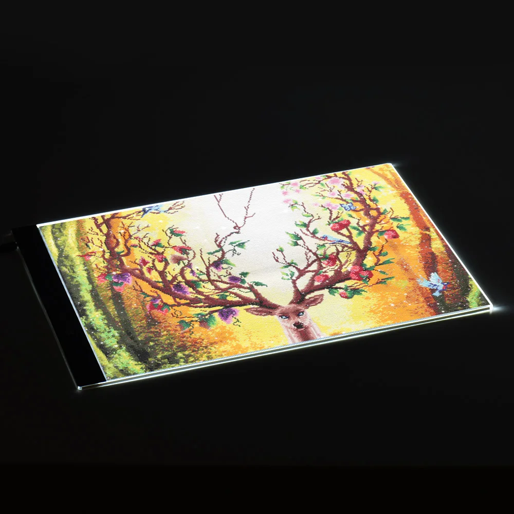 

Portable A3 LED Light Box Drawing Tracing Tracer Copy Board Table Pad Panel with Memory Function Stepless Brightness Control