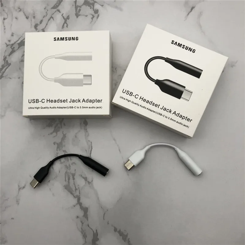 100% оригинальный Samsung USB Type C адаптер для гарнитуры 3 5 мм аудиокабель наушников Galaxy