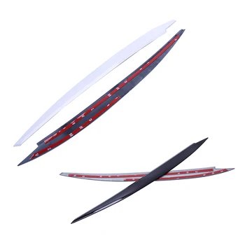 

2X White Headlight Eyelids Eyebrow Cover Trim Decor For Vw Golf 7 Vii Gti R Mk7