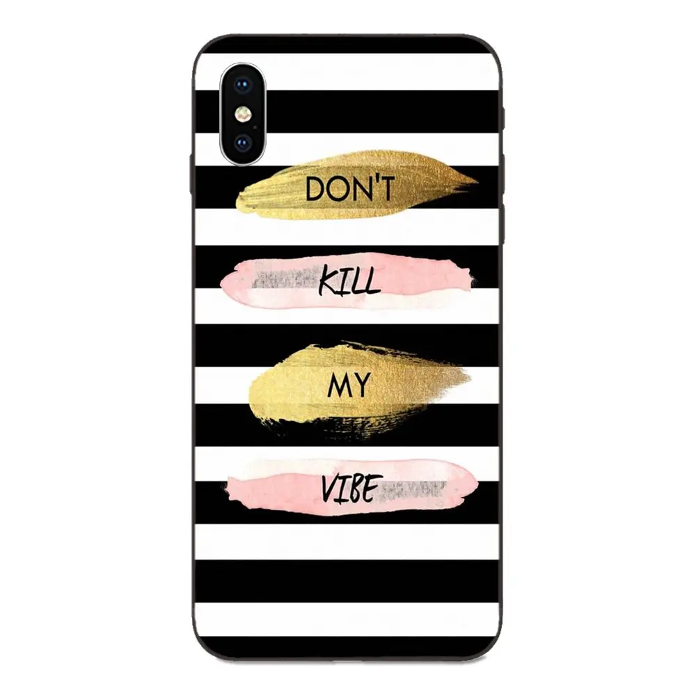 Простые чехлы для телефонов Apple IPhone X XS Max XR 4 4s 5 5S SE 6 6S 7 8 Plus Suck Dont Kill My Vibe - Цвет: as picture