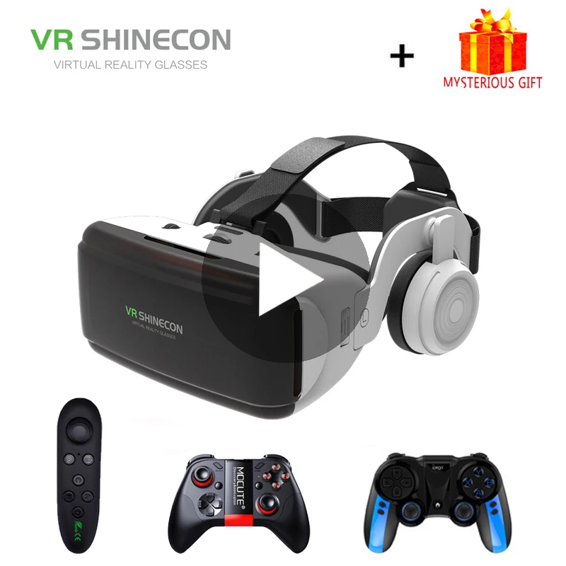 3D очки виртуальной реальности VR Shinecon гарнитура для iPhone Android смартфонов очков линз