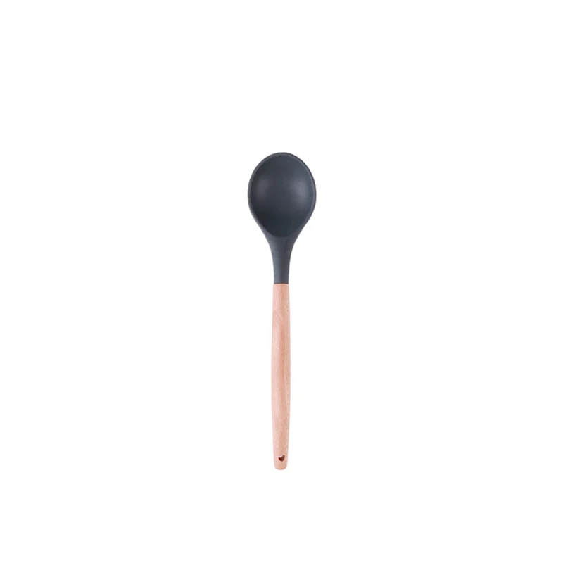 Secret spoon Силиконовая ложка для супа лопатка антипригарная лопата с деревянной ручкой специальный термостойкий дизайн кухонные инструменты Наборы для приготовления пищи гаджет - Цвет: Secret spoon
