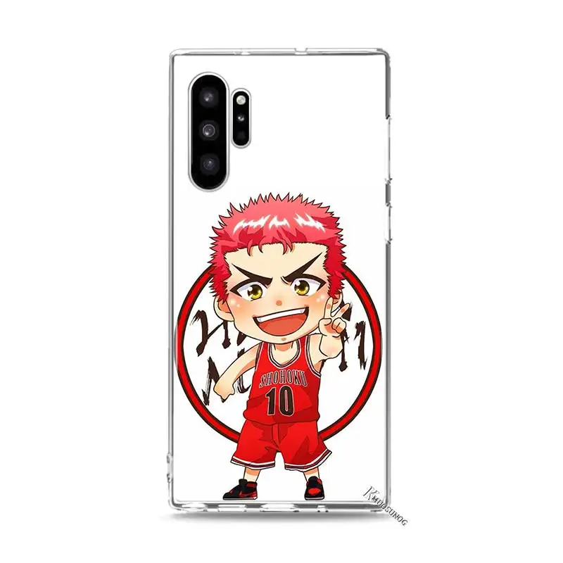 Прозрачный мягкий ТПУ чехол Slam Dunk аниме для samsung Galaxy Note 10 Pro Note 9 8 S10 5G S9 S8 S7 Plus чехол для телефона - Цвет: Style 15