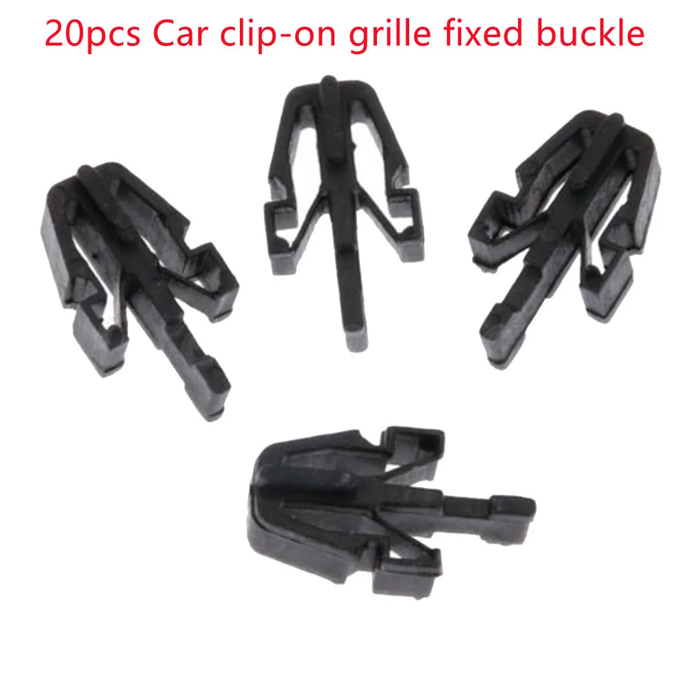 

20pcs Car Grille Mid-Net Fixed Buckle Nylon Plastic Buckle For Honda Isuzu Black For Plymouth Laser H13 Black Car Clip-on Grille