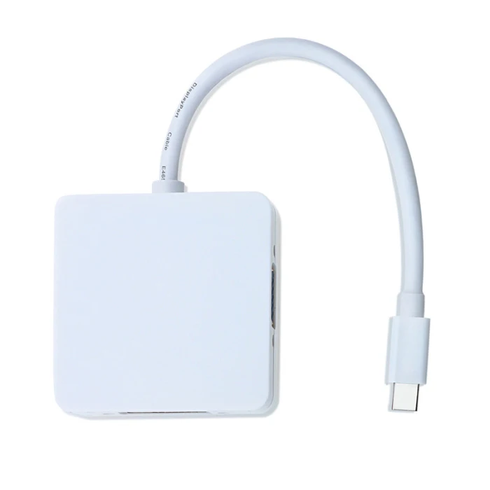 Дисплей порт VGA HDMI DVI кабель 3 в 1 адаптер конвертер для компьютера проектор GV99