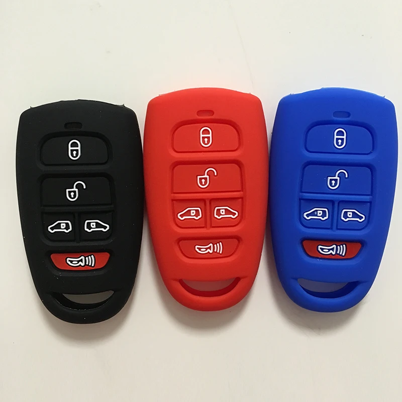 

Key Cover Silicone for KIA VQ 2013 Grand Carnival Key Case 5 Button for Hyundai Santa Fe Smart Car Accessories Holder