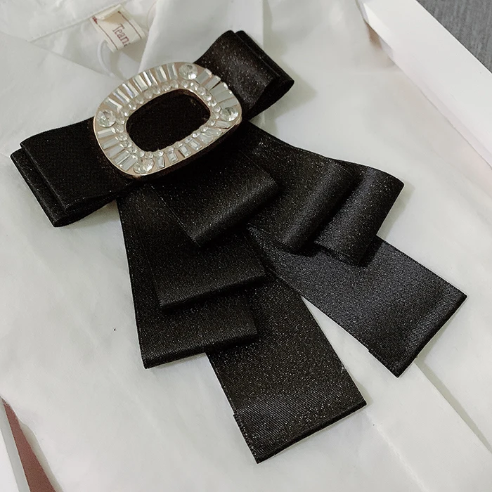 Handmade Bow Tie Мужской женский шейный воротник рубашка булавки зажимы галстук-бабочка Bling сплав горный хрусталь кристалл галстук для свадебной вечеринки галстук деловая лента галстук-бабочка - Цвет: Handmade Bow Tie