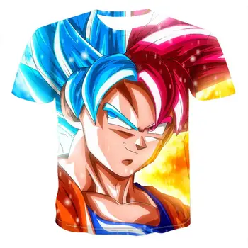 

2020 new men and women personality anime Dragon Ball Z 3D printing T-shirt cool fashion comfortable short-sleeved creative shirt
