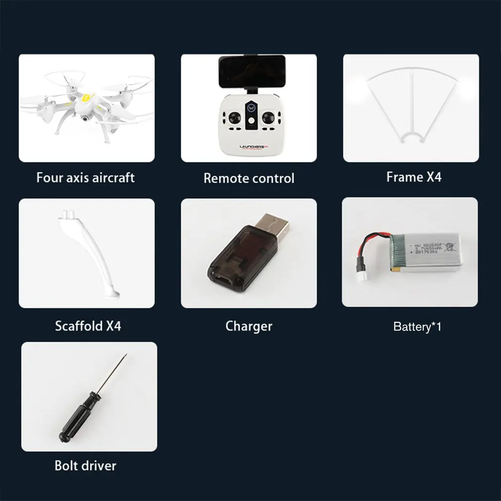 720P White 1 Battery S19 WiFi FPV Mini RC Дрон с камерой удержание высоты 3D переворачивает Безголовый режим RC вертолет самолет - Цвет: 720P White 1 Battery
