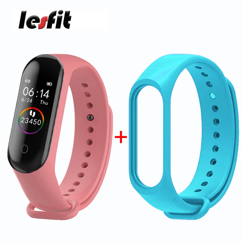 Pink Blue Watchband Водонепроницаемые перезаряжаемые электронные умные Разноцветные часы для детей, игровой браслет, умные часы для детей, спортивные, походные, фитнес-трекер - Цвет: Pink Blue Watchband
