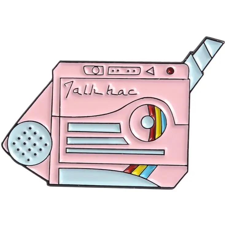 XEDZ, розовая серия различных игровых консолей, ТВ набор, звезды, радуга, зеркальные куклы, регистраторы, Металлическая Булавка, креативная модная брошь - Окраска металла: XZ1289