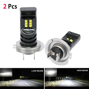 

2pcs 6000K 55W Waterproof White H7 LED Bulb Canbus Car Headlight Fog Light Lamp