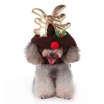 

Pet Christmas Accessories Elk Bell Chest Harness For Dogs Puppy Festival Vest For Leash
