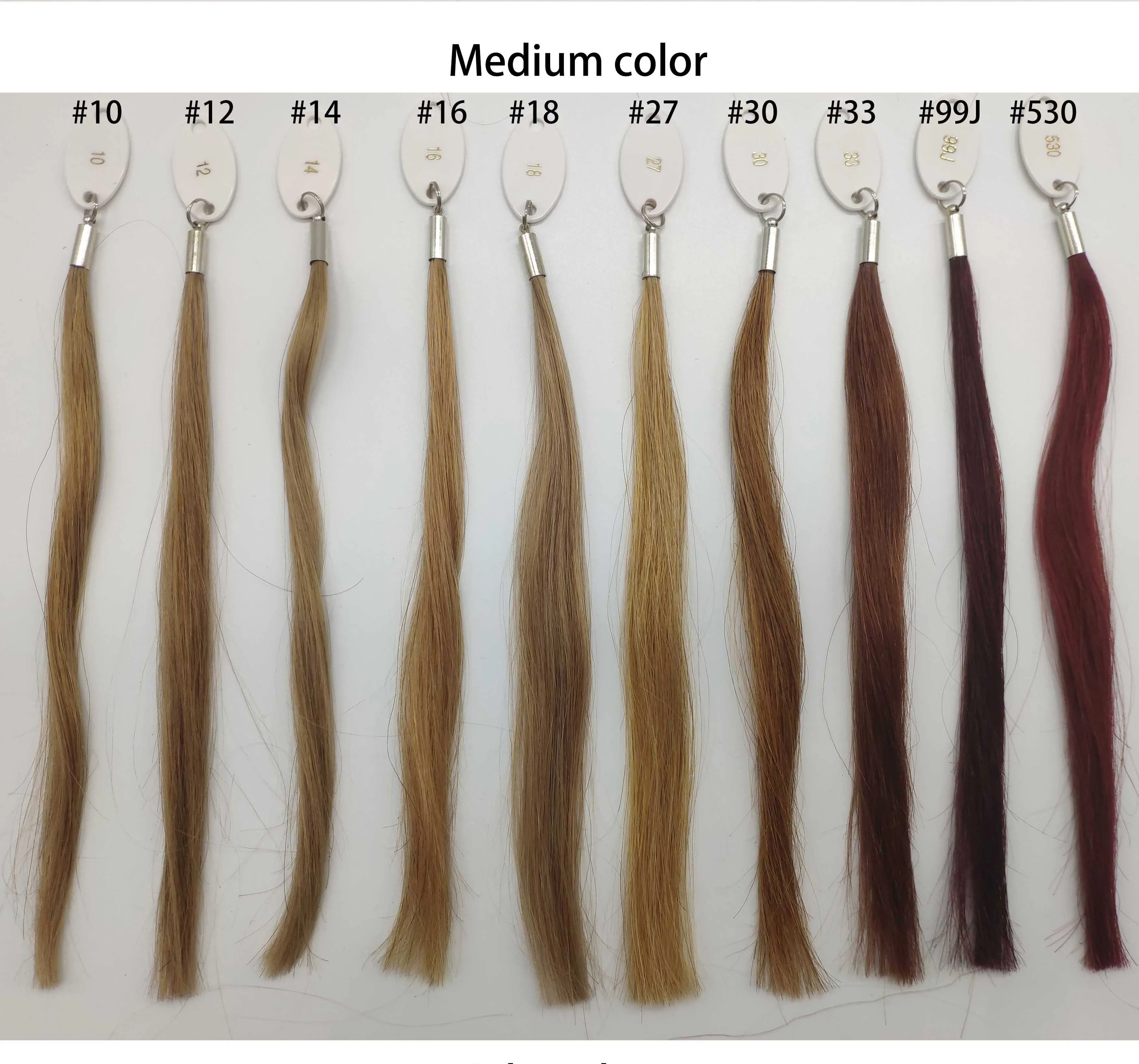 Kayla Color Ring For Hair Extensions Salon Matching 100% Real Human Hair Color Swatches
