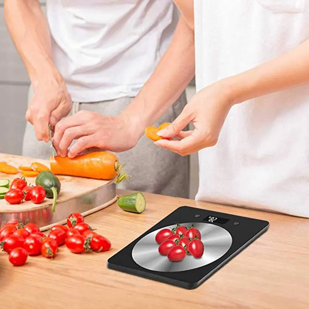 Digital Kitchen Scale Stainless Steel Electronic Food Scale With Large Platform And Lcd Display For Kitchen School Office