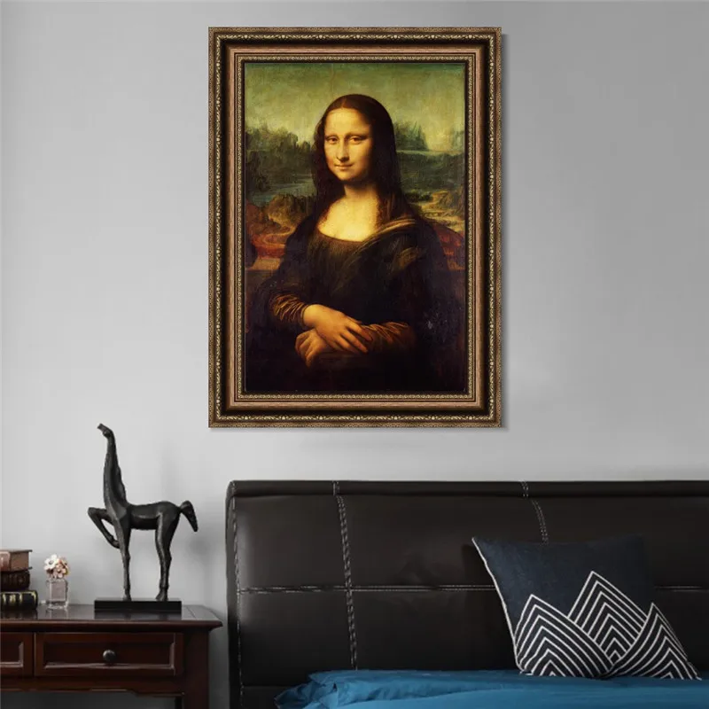 

The Mona Lisa Smile By Leonardo Da Vinci Print Classic Canvas Painting Posters Wall Picture For Living Room Home Decor Unframed