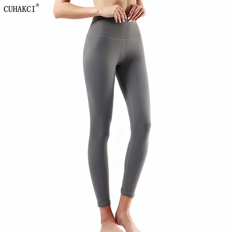 

CUHAKCI High Waist Seamless Leggings For Women Solid Push Up Leggins Athletic Pants Sexy Sportswear Outdoor Gym Fitness Leggins