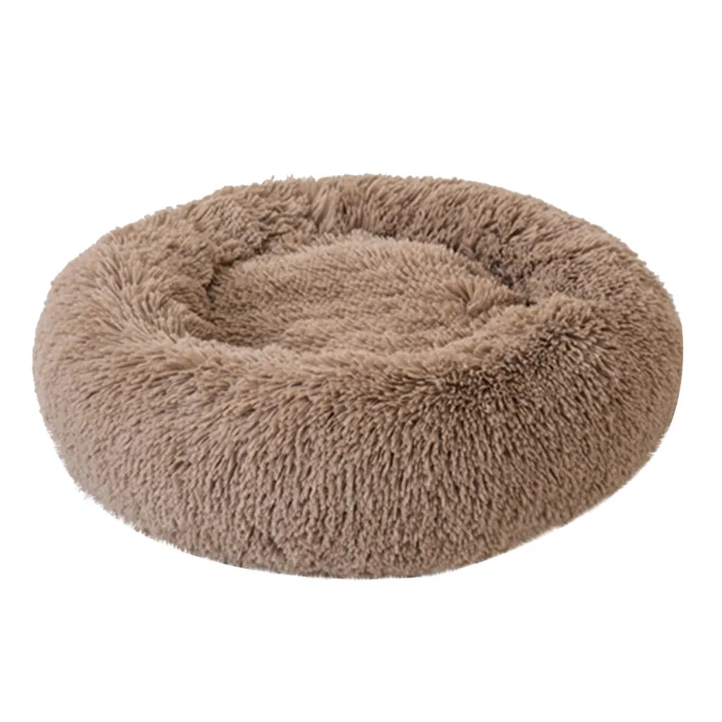 Pets Comfortable Fluffy Soft Plush Kennel Cat Dogs Bed Litter Deep Sleep PV Cat Litter Sleeping Bed Round Kennel for Small Dog