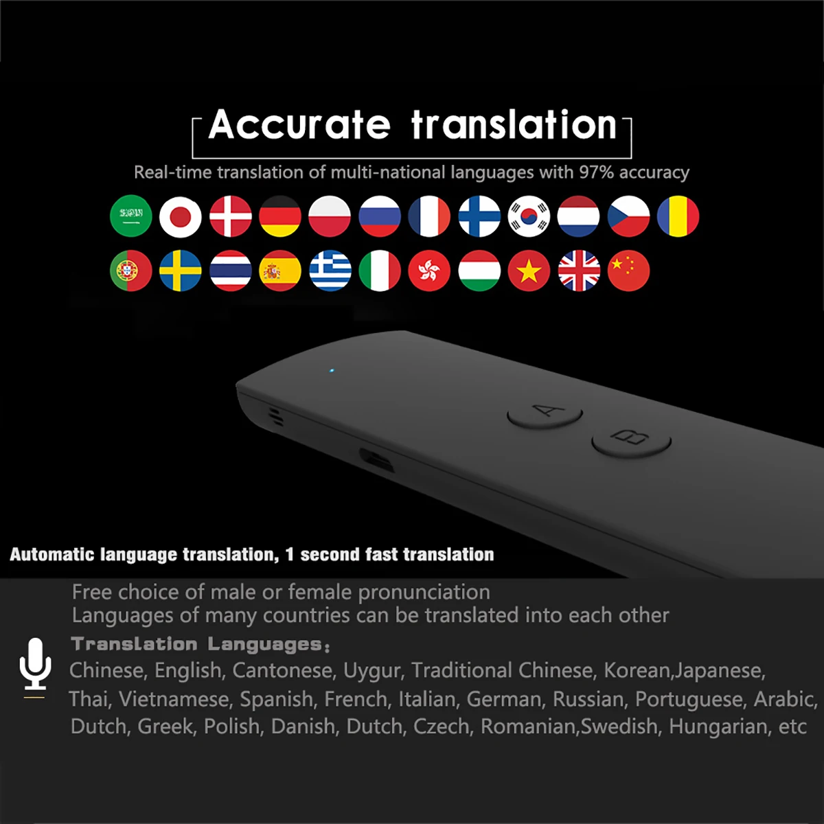 T6 Easy language s переводчик портативный мгновенный многоязычный умный в режиме