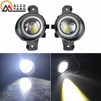 

2pcs/pair Super Bright LED Fog Light Lights with Angel eye For Nissan March Micra K12 K13 2005-2017 For Nissan X-Trail T30 2001-