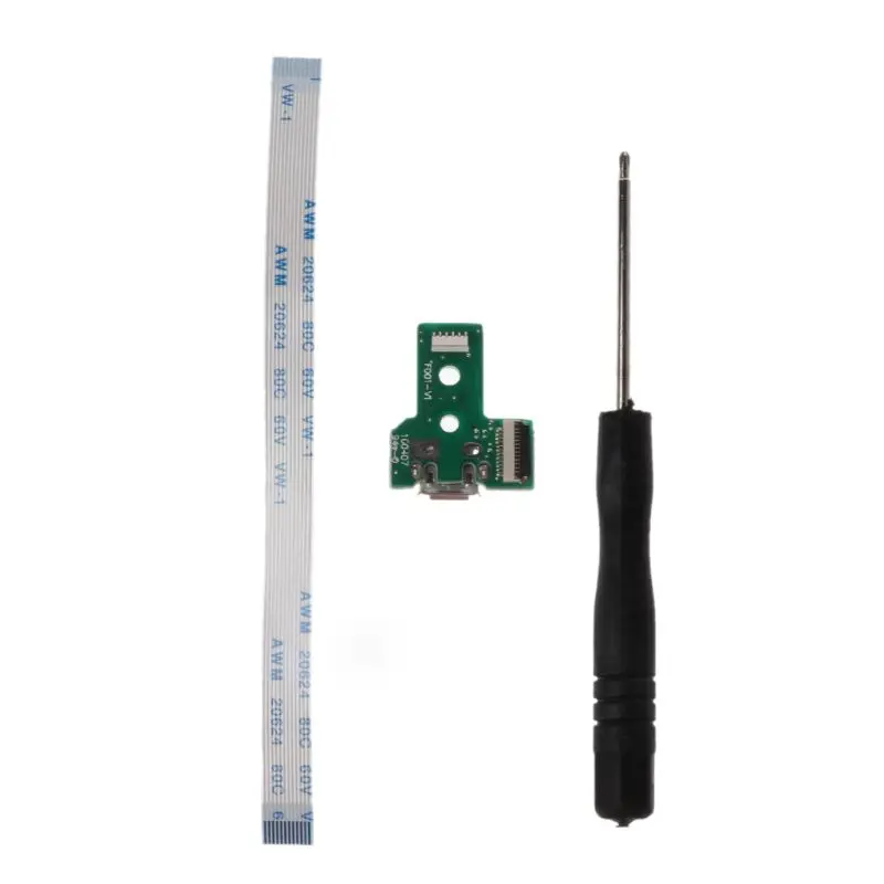 

Circuit Board Slim USB Charging Plate Controller Socket Port JDS-030 12 Pin Flexible Power Cable Replacement Parts for Sony Play