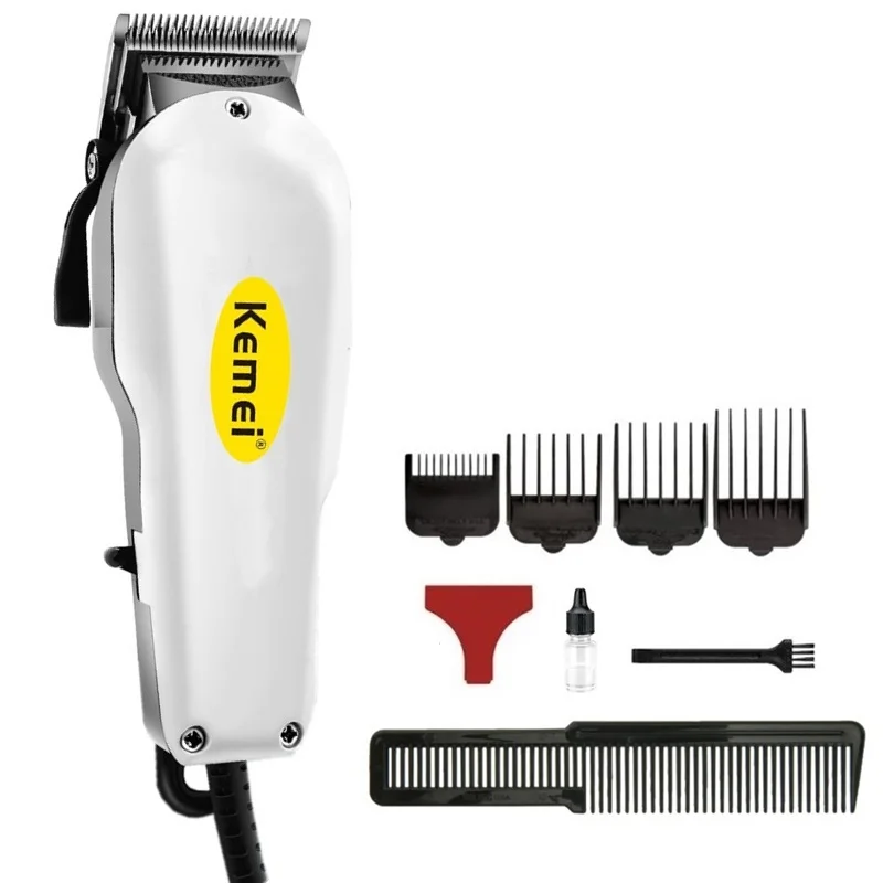 4 combs Профессиональная Парикмахерская Машинка для стрижки волос Мужская Проводная электрическая машина для резки волос Стрижка волос Руководство для Стрижки гребень 220-240 В - Цвет: 4 combs