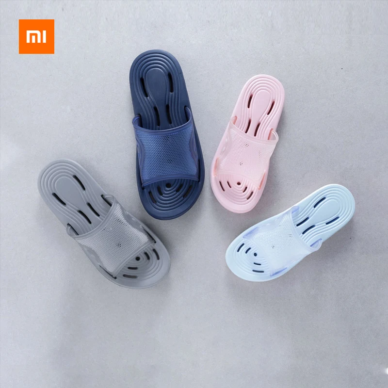 Оригинальные Нескользящие удобные домашние Тапочки для ванной Xiaomi Mijia; мужские и женские домашние тапочки