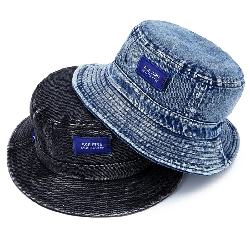 vintage denim bucket hat