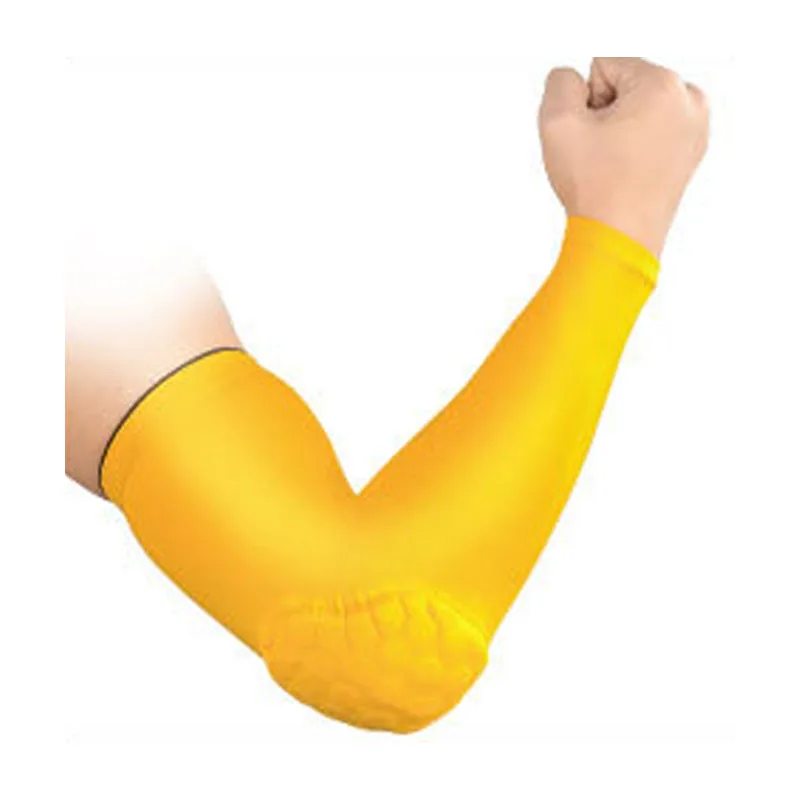 Yellow 1 шт., нарукавник, соты, пенопласт, устойчивые к царапинам, противоскользящие наколенники для игры в баскетбол, нарукавники, спортивные налокотники, фиксаторы - Цвет: Yellow