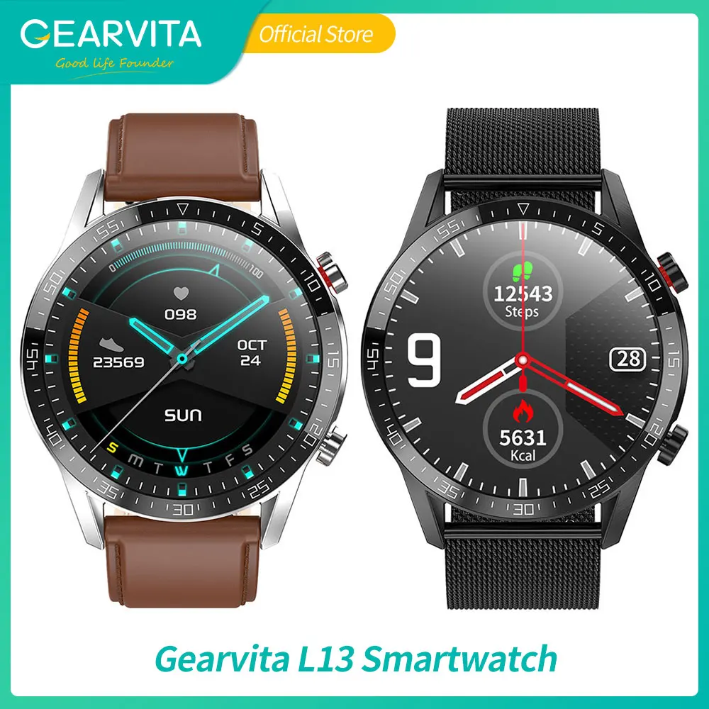 

Gearvita L13 Smart Watch ECG Heart rate Bluetooth Call Blood Pressure Sport Watch for men women IP68 VS L16 smartwatch