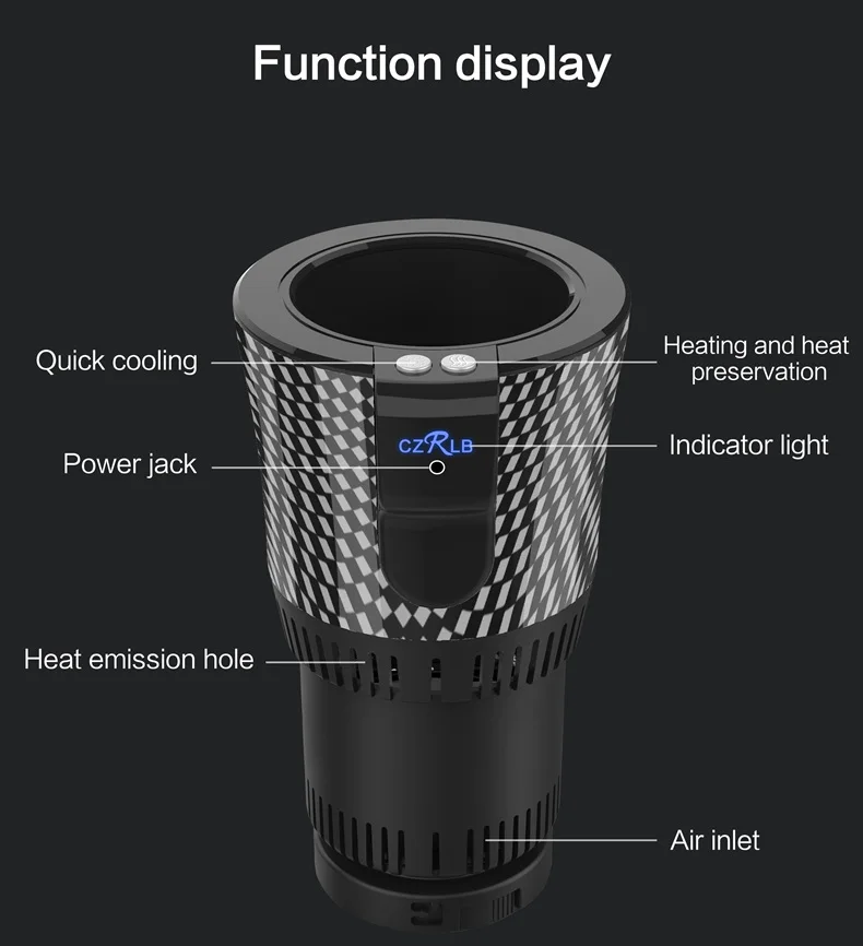 12 В умный автомобиль горячей и холодной чашки замораживания Отопление Портативный Горячий стакан держатель для напитков банка с напитком